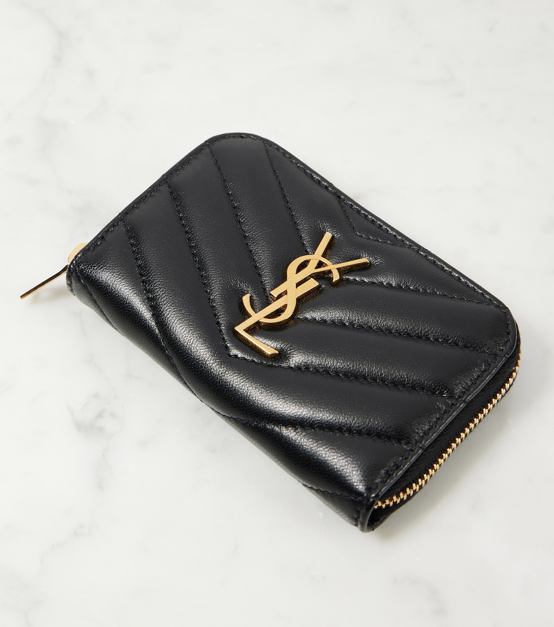 Portamonete Cassandre in pelle matelassé | Saint Laurent