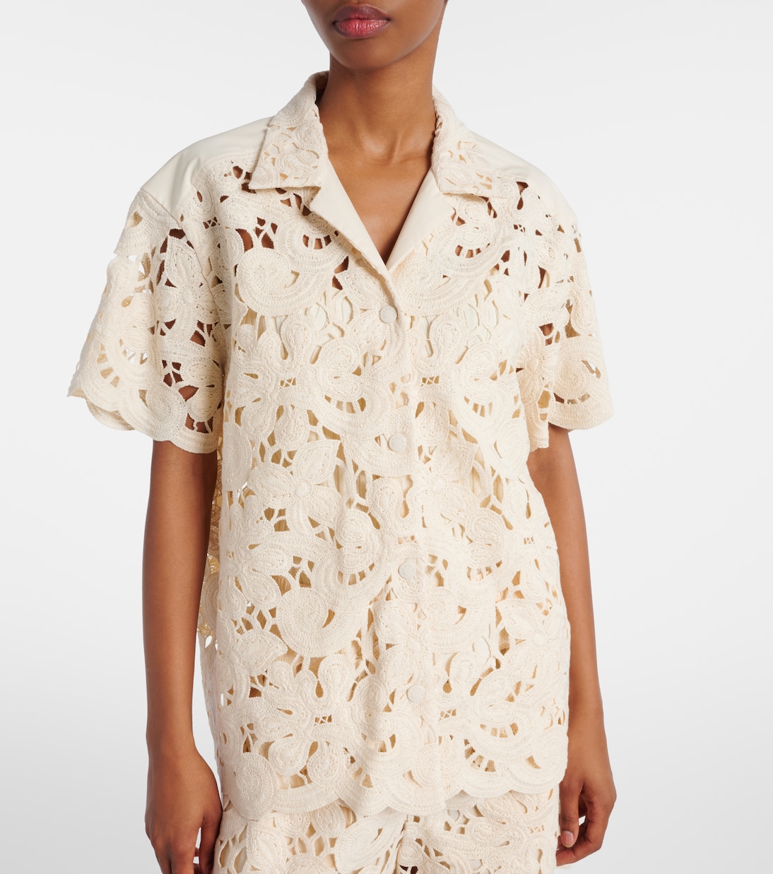 Camisa de croché en mezcla de algodón | Moncler
