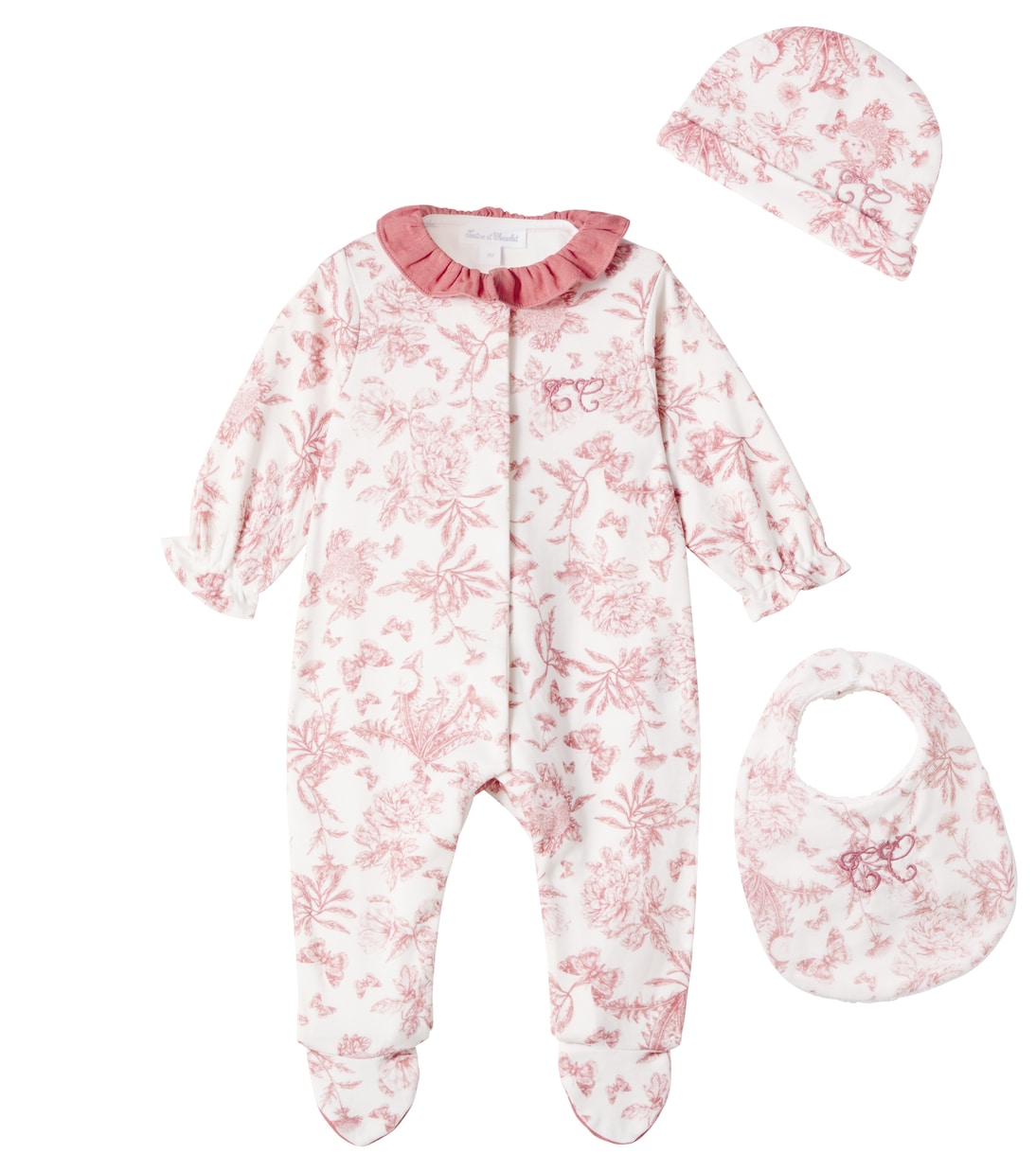 Baby Set aus Strampler, Mütze und Lätzchen | Tartine et Chocolat