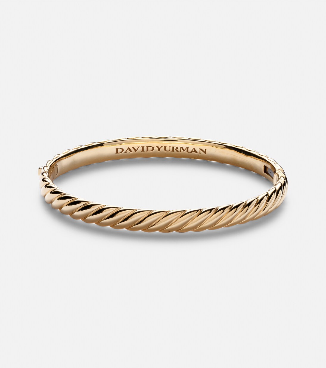 Bracciale in oro 18kt con cavo scolpito, design moderno per giovani trendsetter