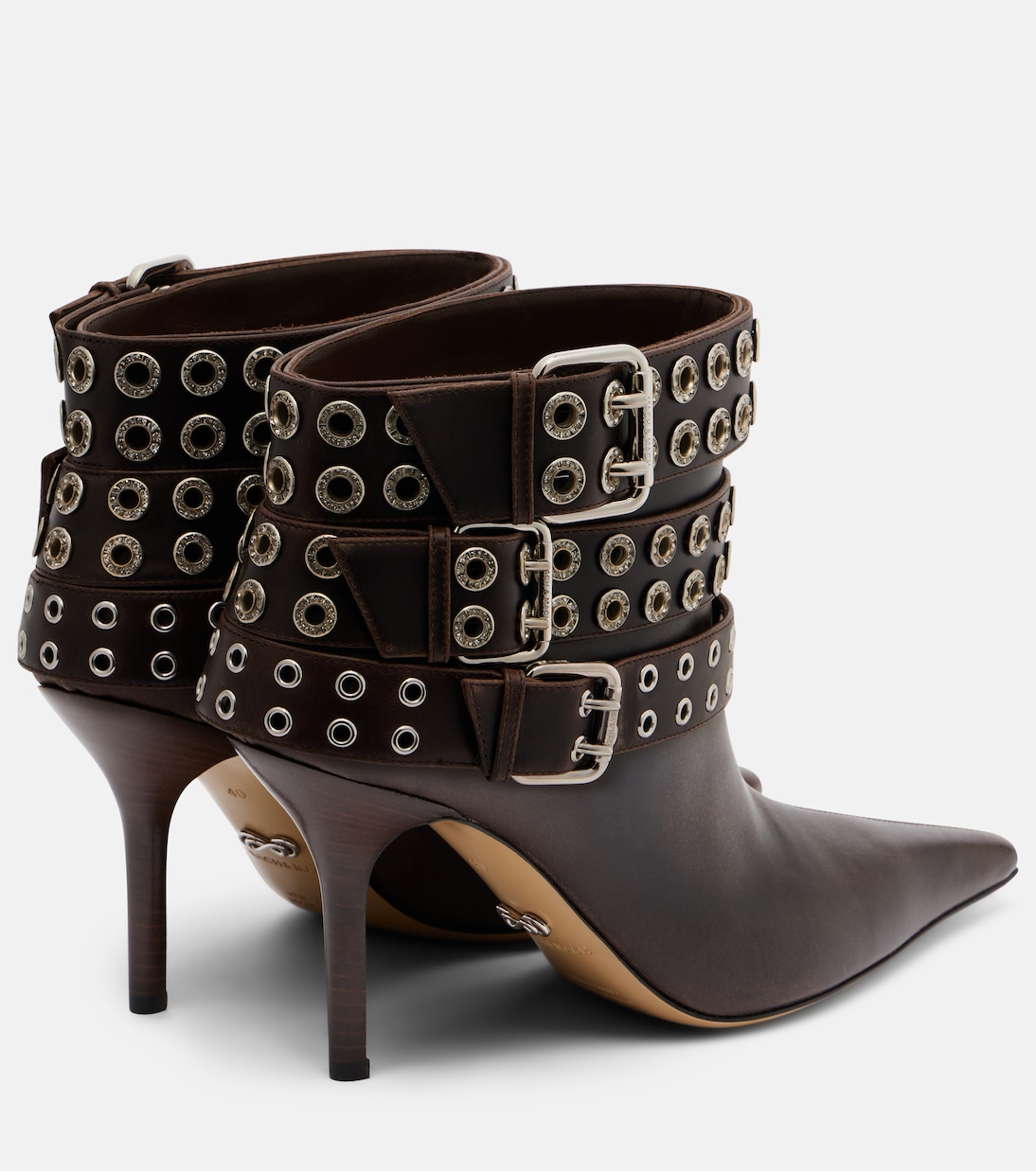 Buckle Belt 95 leather ankle boots | Mach & Mach