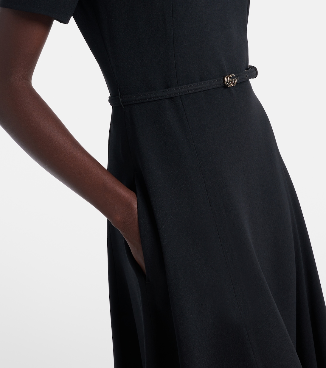 Double G belted midi dress | Gucci