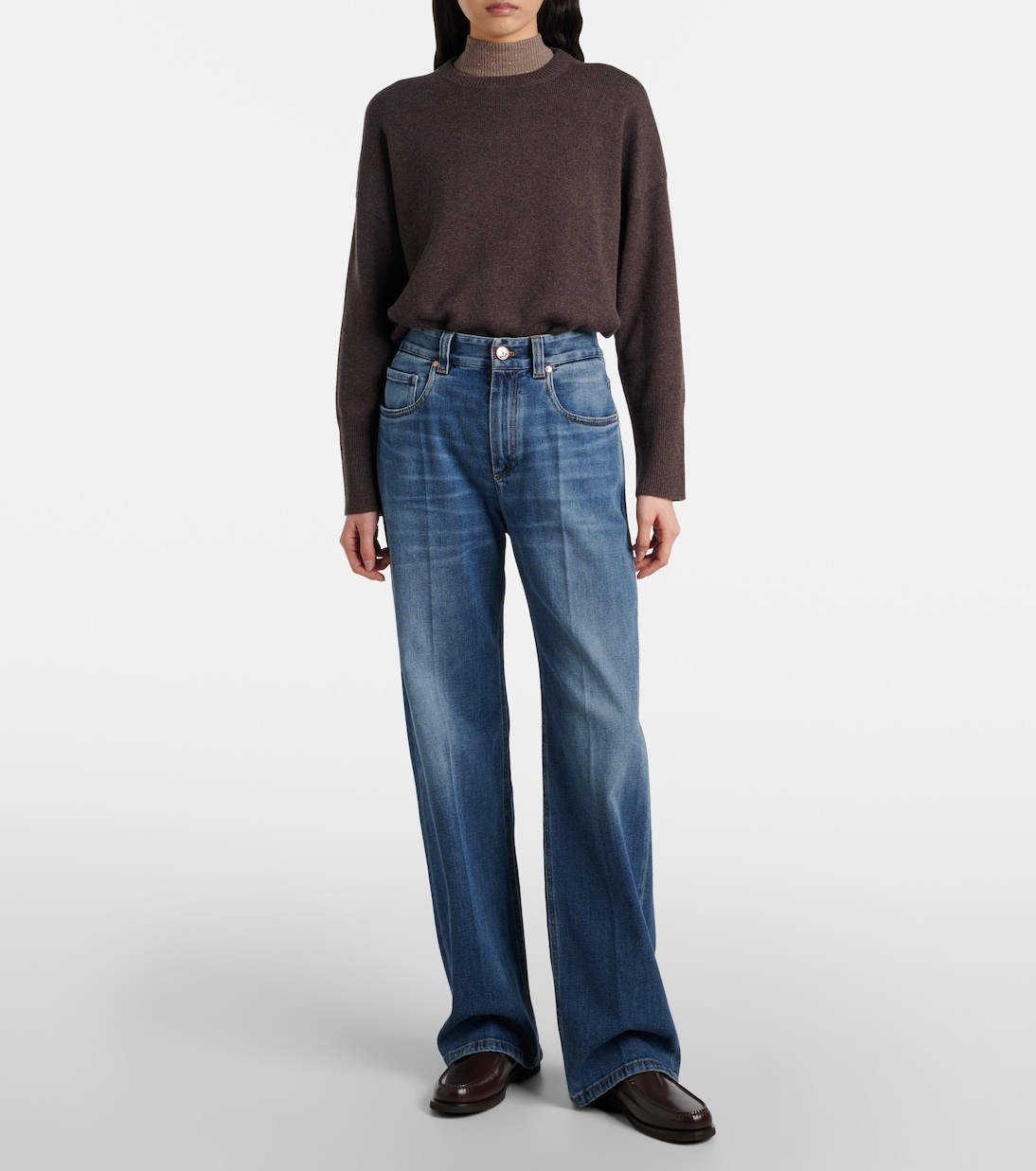 Jeans regular a vita bassa | Brunello Cucinelli