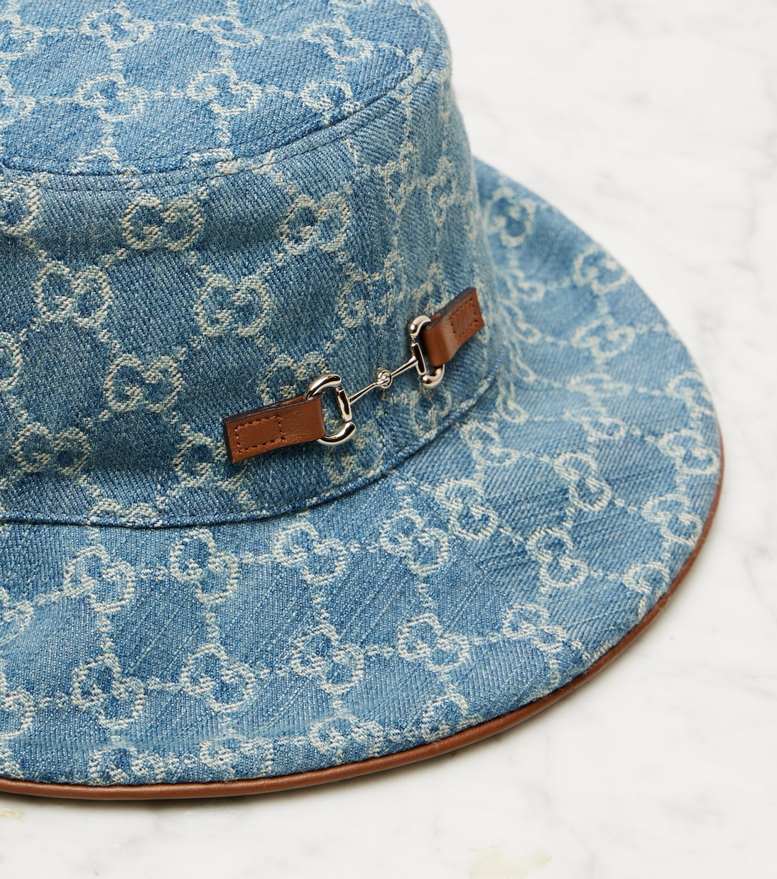 Chapeau bob Horsebit en jean | Gucci