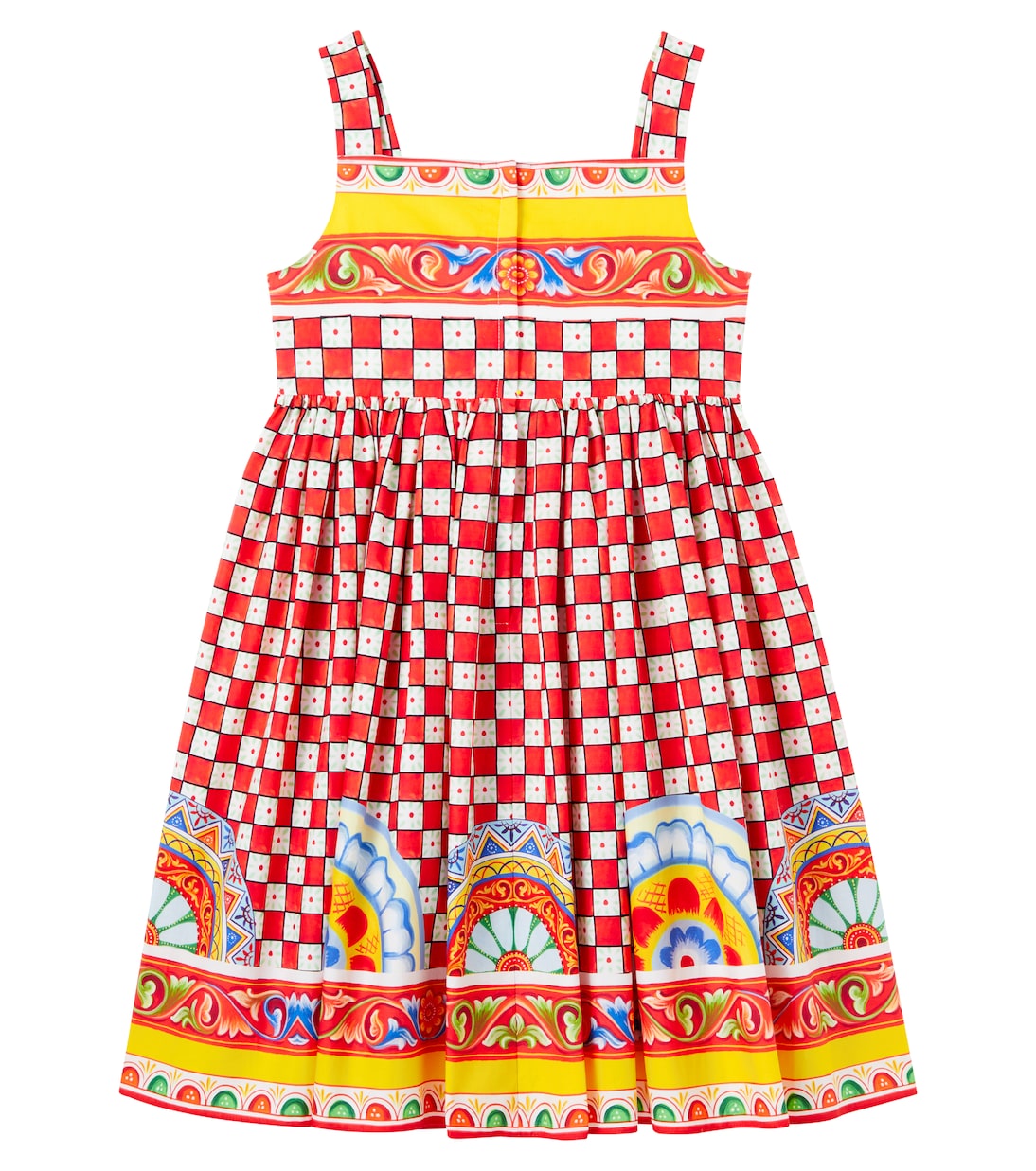 Taormina checked cotton dress | Dolce&Gabbana Kids