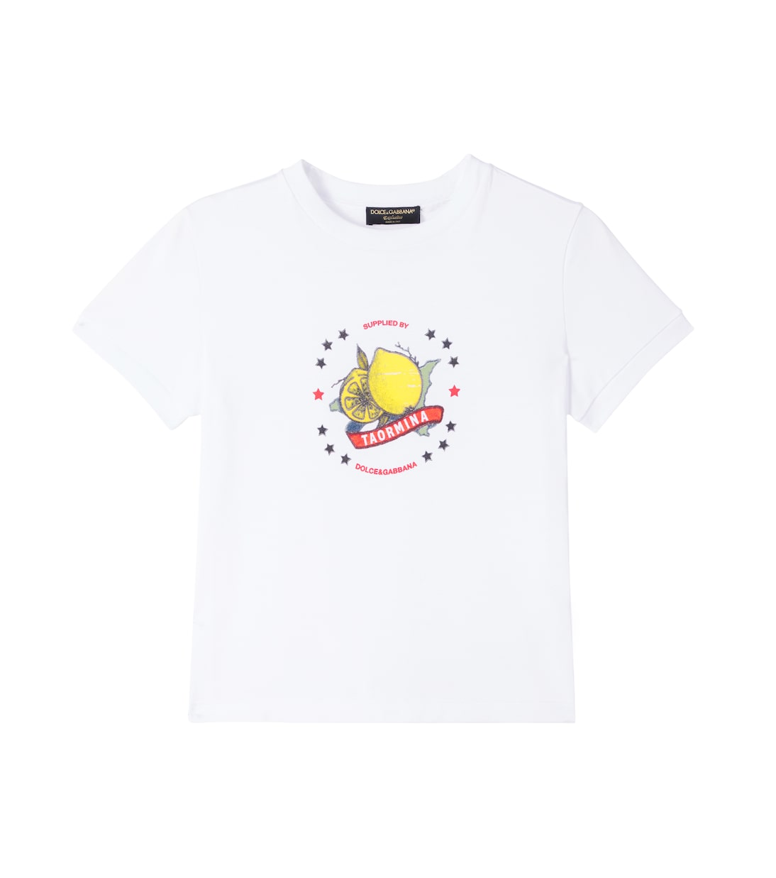 T-shirt Taormina in jersey di cotone con stampa | Dolce&Gabbana Kids