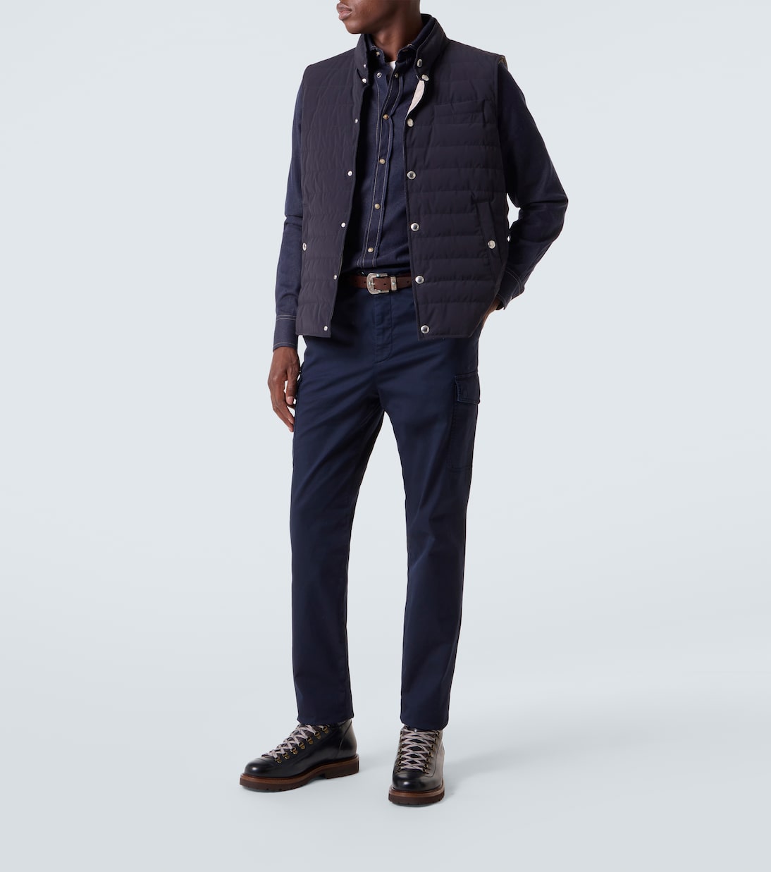 Leather lace-up boots | Brunello Cucinelli