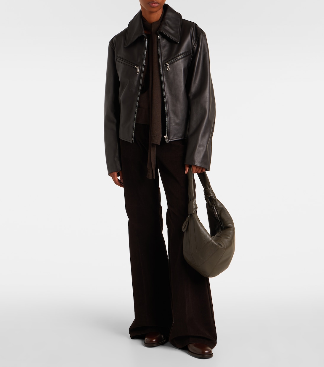 Fortune Croissant leather shoulder bag | Lemaire