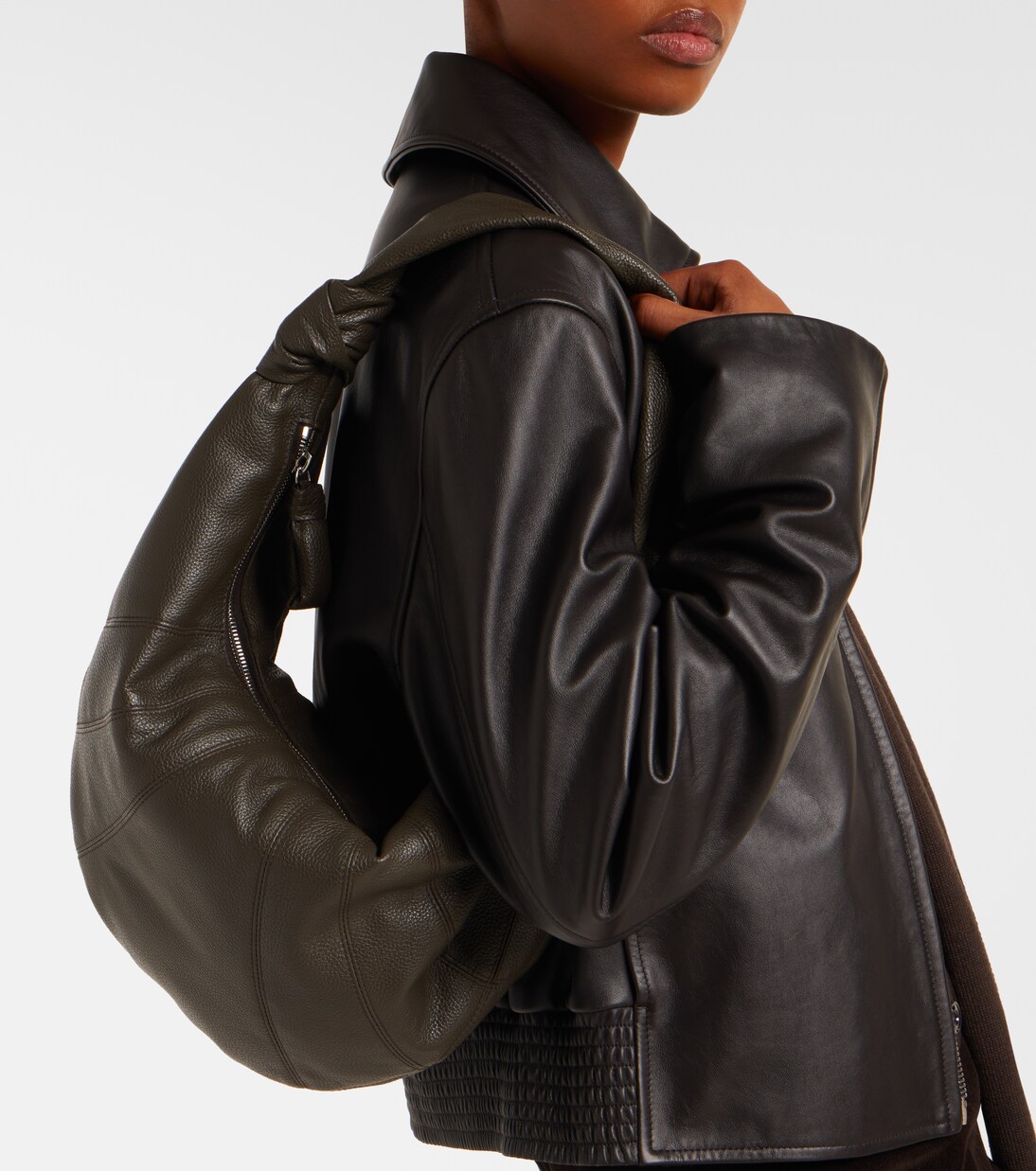 Fortune Croissant leather shoulder bag | Lemaire