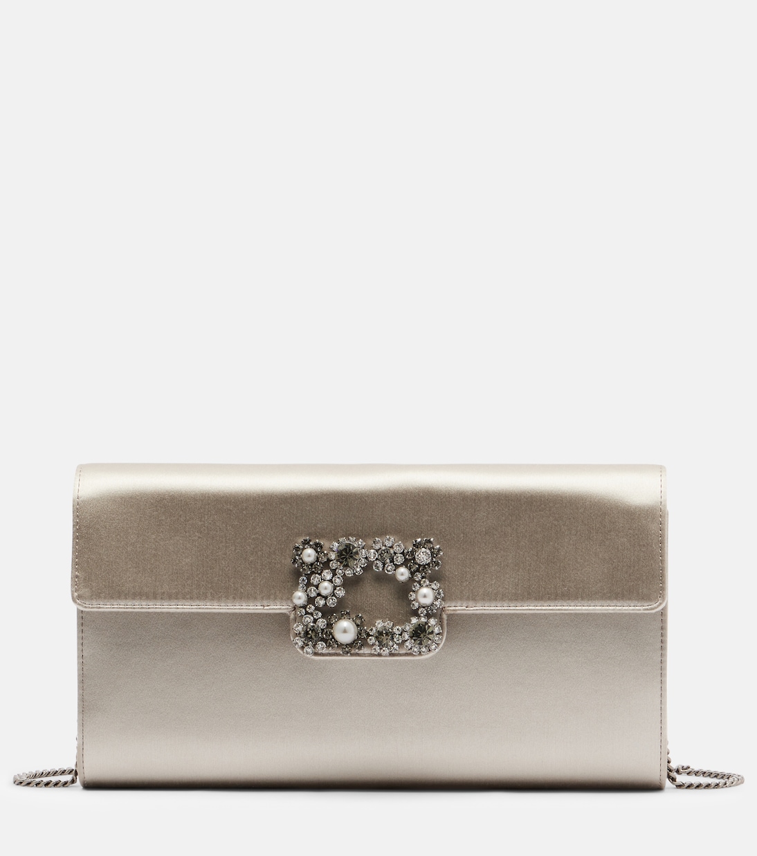 Pochette Envelope en satin à ornements | Roger Vivier