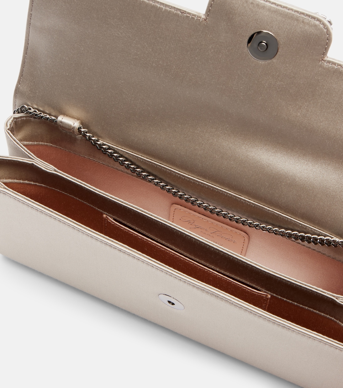 Pochette Envelope en satin à ornements | Roger Vivier