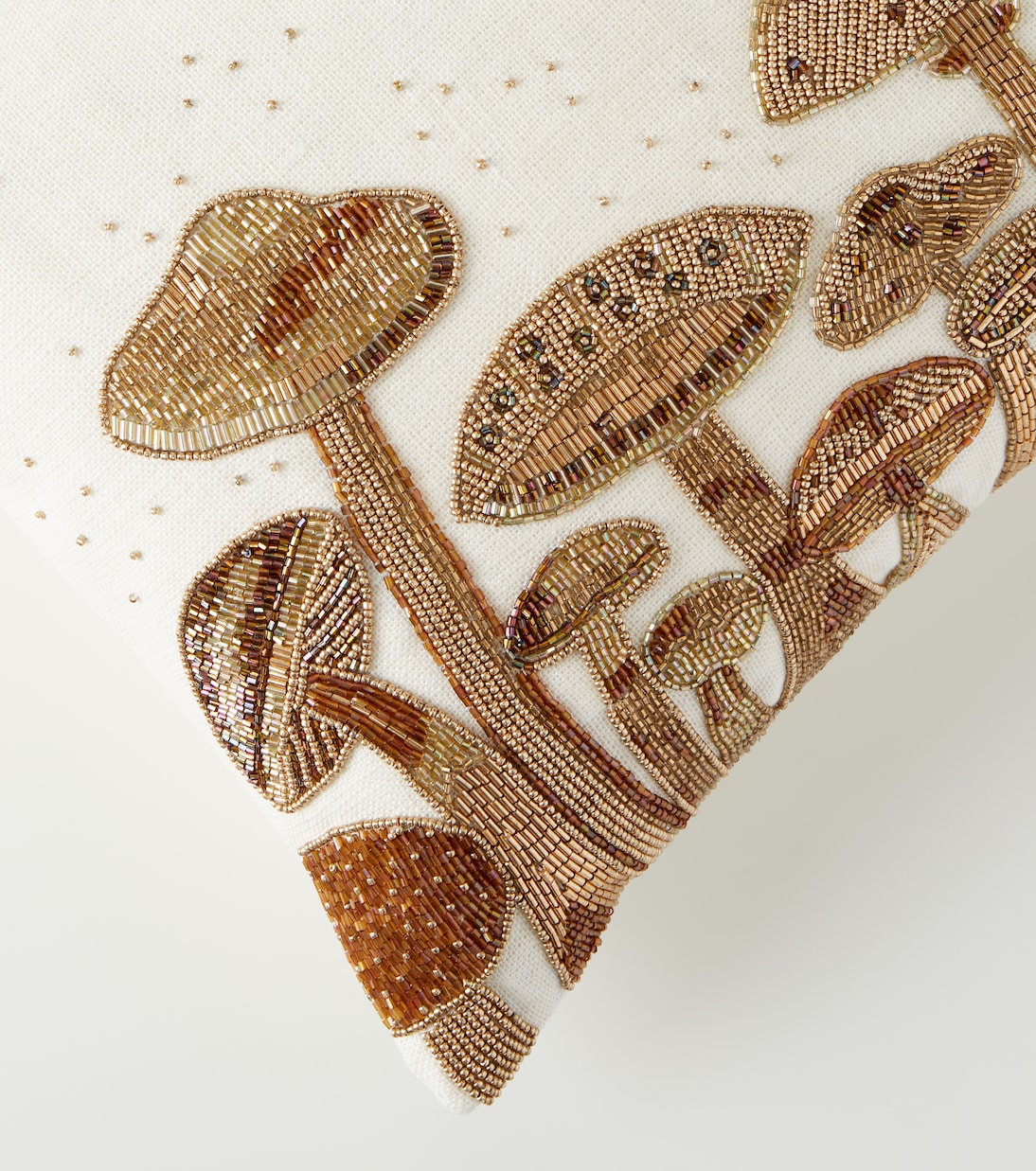 Botanist Mushroom Field linen cushion | Jonathan Adler