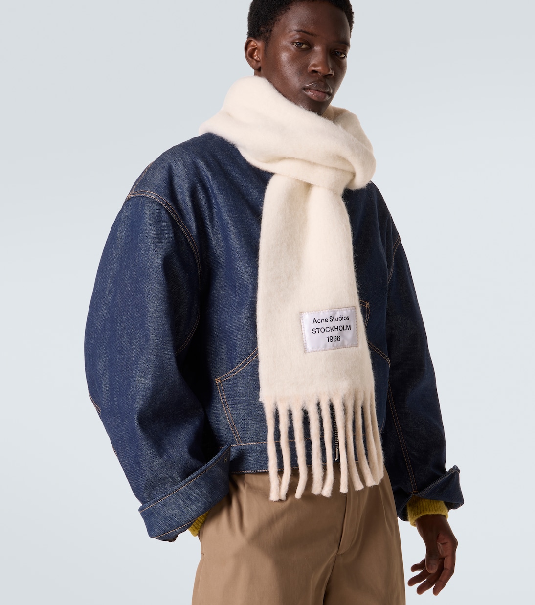 Fringed alpaca and wool-blend scarf | Acne Studios