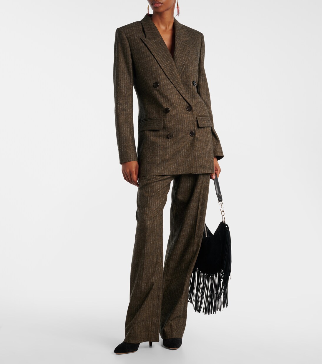 Lisetta chalk stripe wide-leg suit pants | Isabel Marant