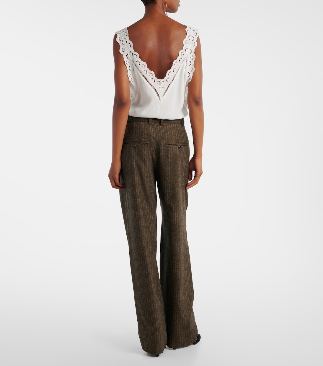 Lisetta chalk stripe wide-leg suit pants | Isabel Marant
