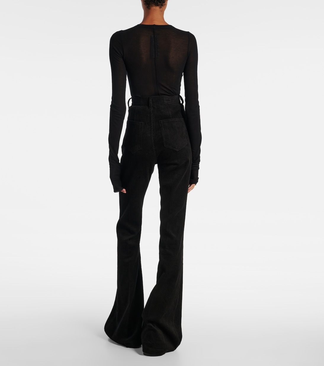 Bolan cotton and linen corduroy flared pants | Rick Owens