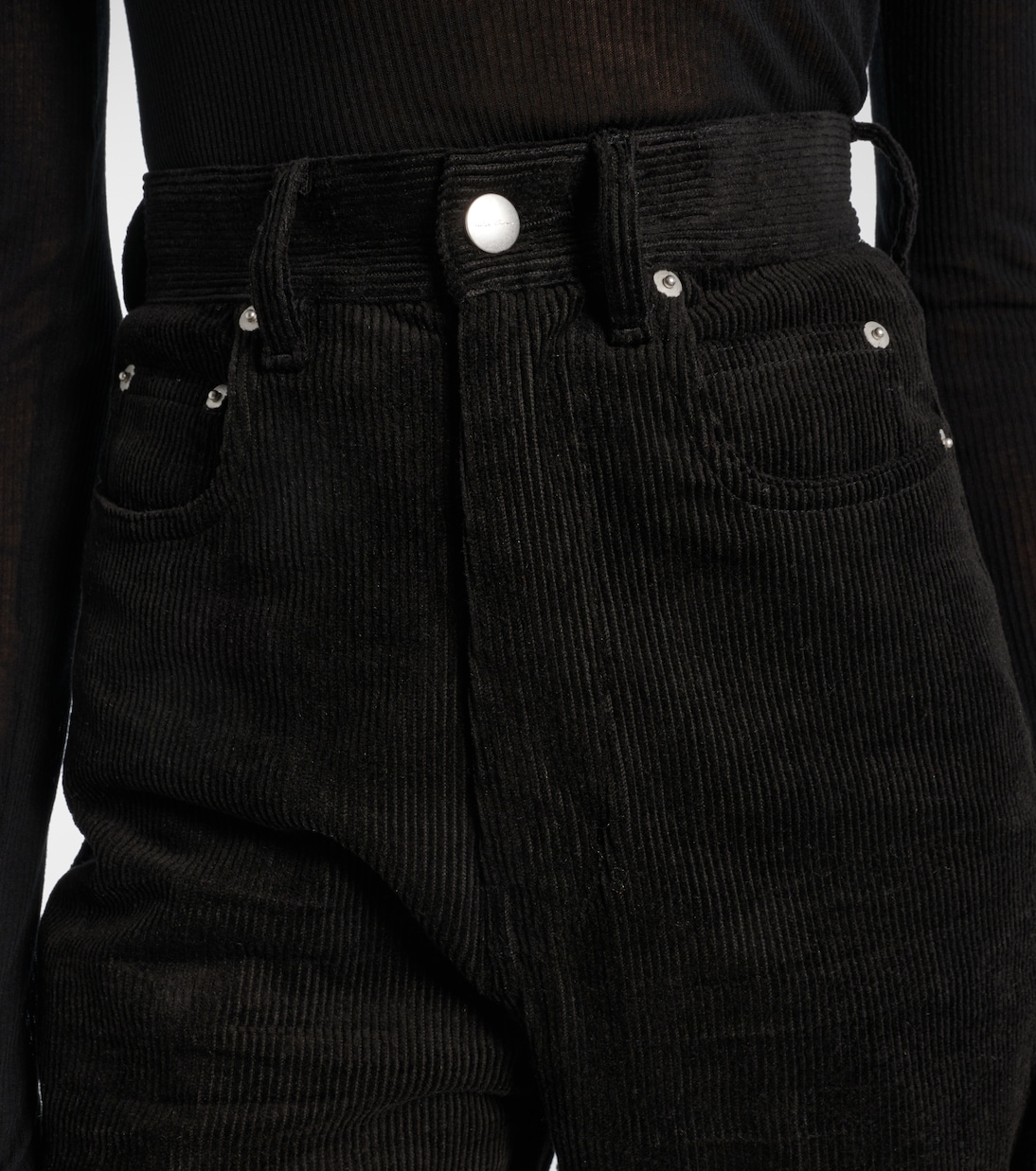 Bolan cotton and linen corduroy flared pants | Rick Owens