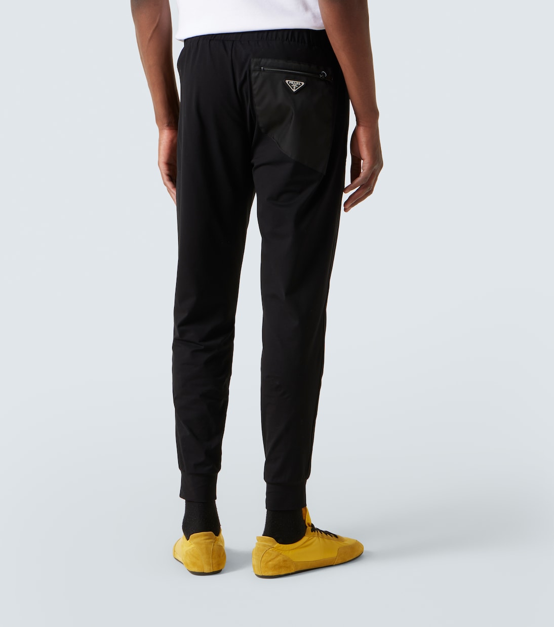 Technical cotton-blend slim pants | Prada