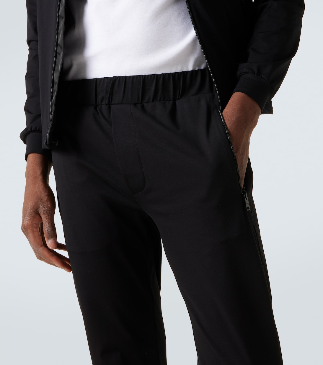 Technical cotton-blend slim pants | Prada