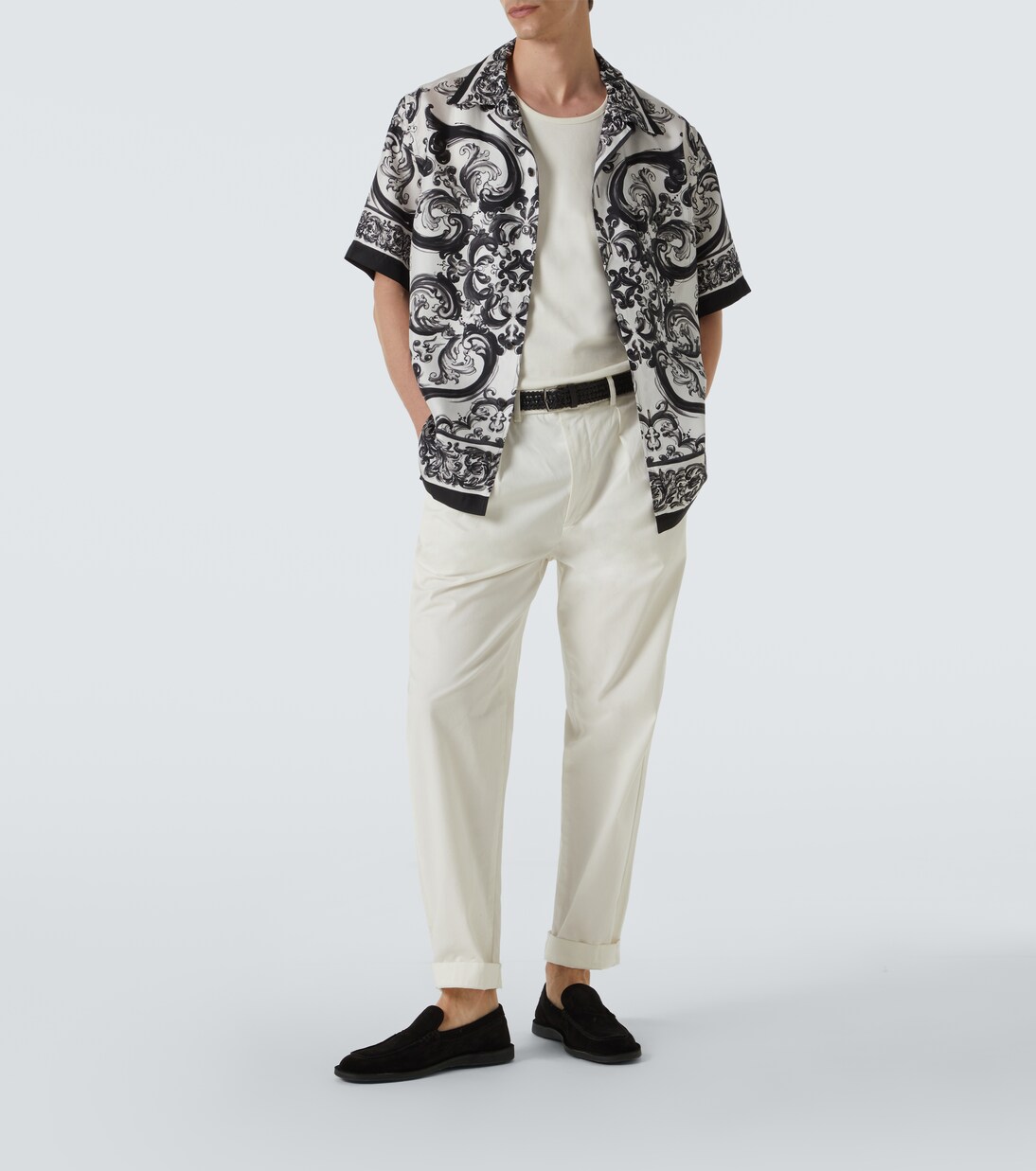 Chemise Majolica en soie | Dolce&Gabbana