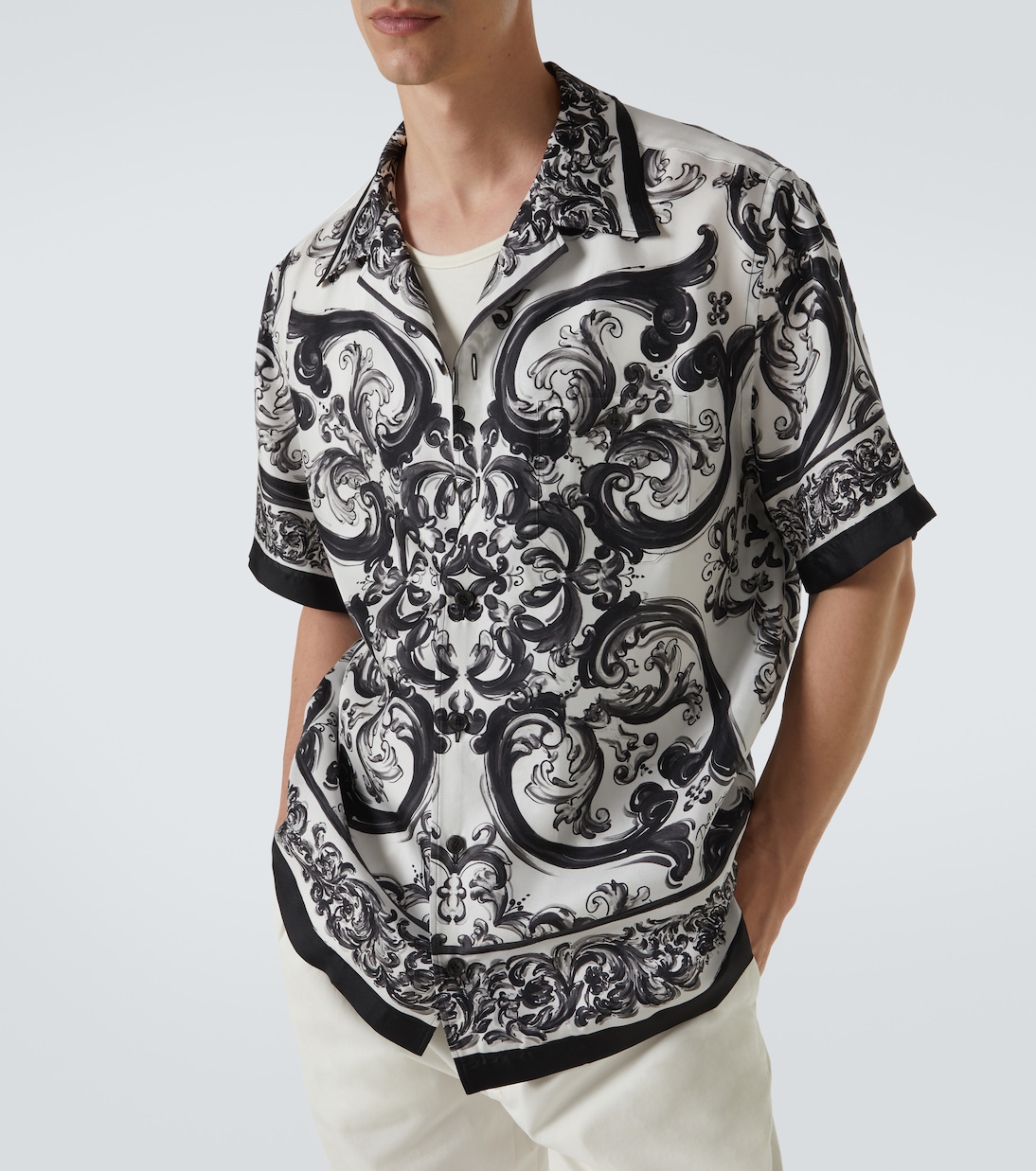 Chemise Majolica en soie | Dolce&Gabbana