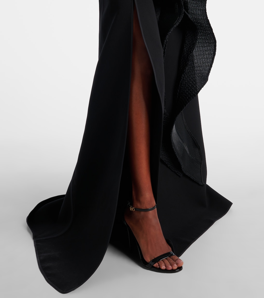 Synergies asymmetric ruffled gown  | Maticevski