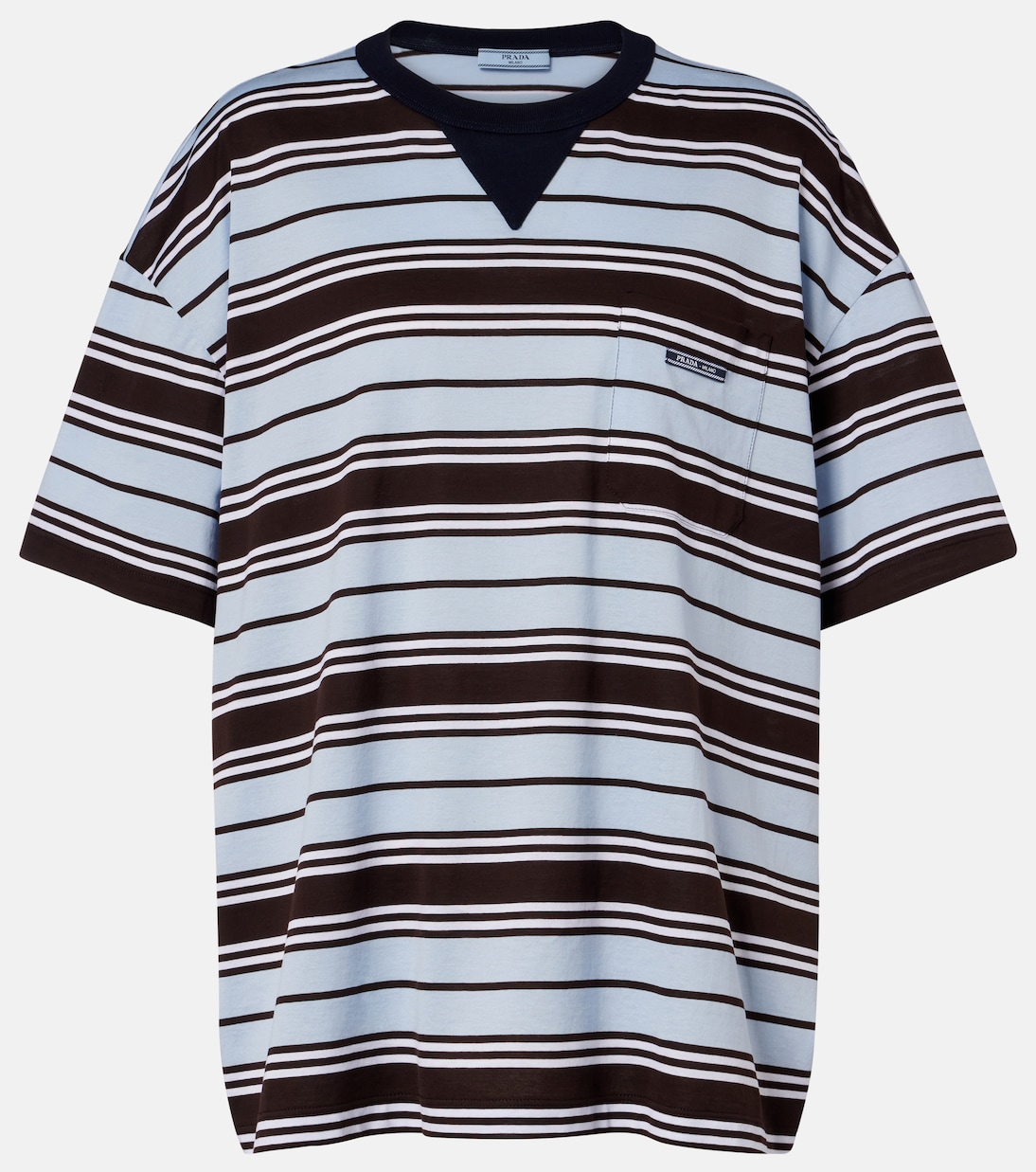 Striped cotton lisle T-shirt | Prada