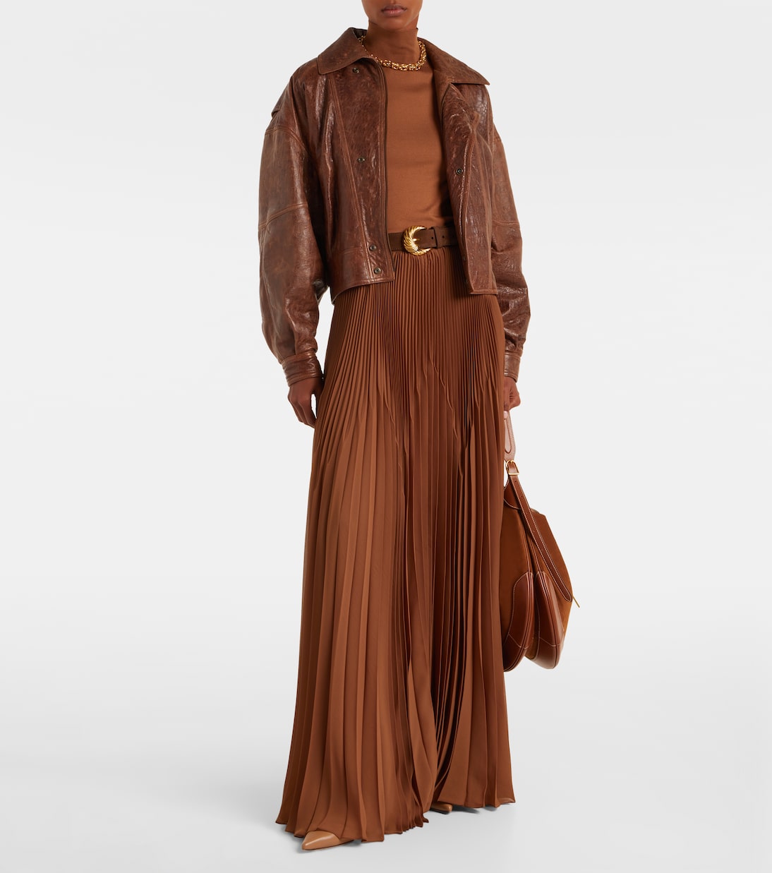 Plissé maxi skirt | Ralph Lauren Collection