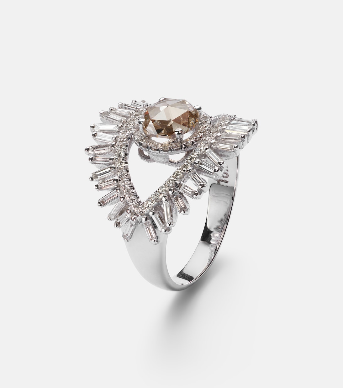 One Of A Kind 18kt white gold ring with diamonds | Suzanne Kalan