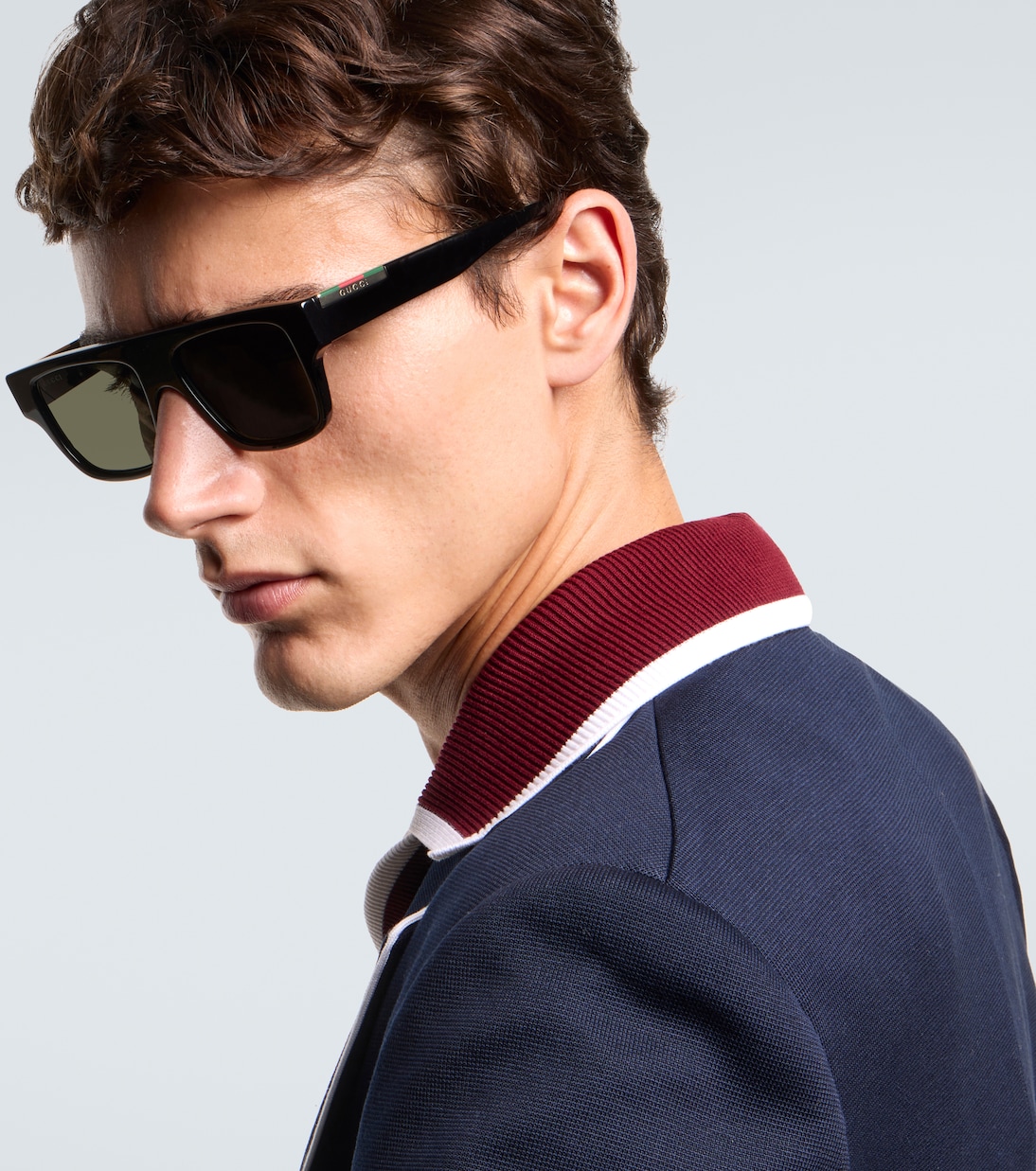 Web Stripe flat-top sunglasses | Gucci