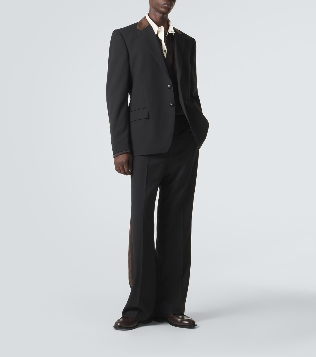 Alto satin-trimmed virgin wool blazer | Wales Bonner