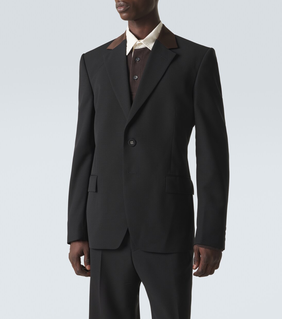 Alto satin-trimmed virgin wool blazer | Wales Bonner