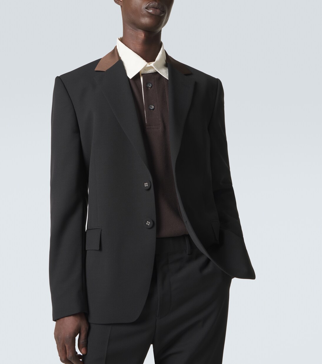 Alto satin-trimmed virgin wool blazer | Wales Bonner