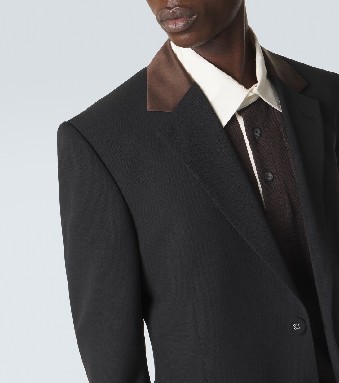 Alto satin-trimmed virgin wool blazer | Wales Bonner