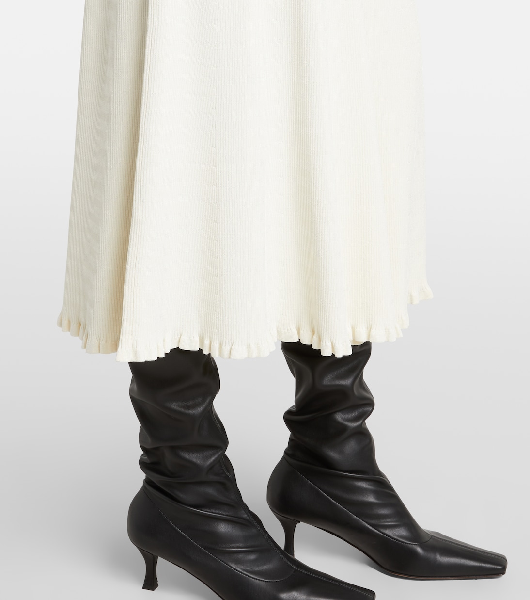White Label Stina罗纹针织中长半身裙 | Proenza Schouler