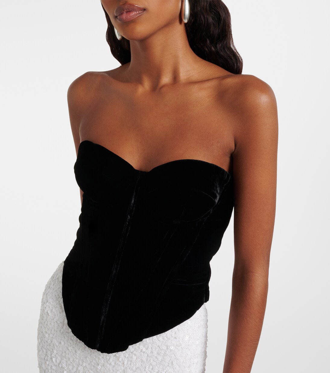Velvet bustier | Rotate