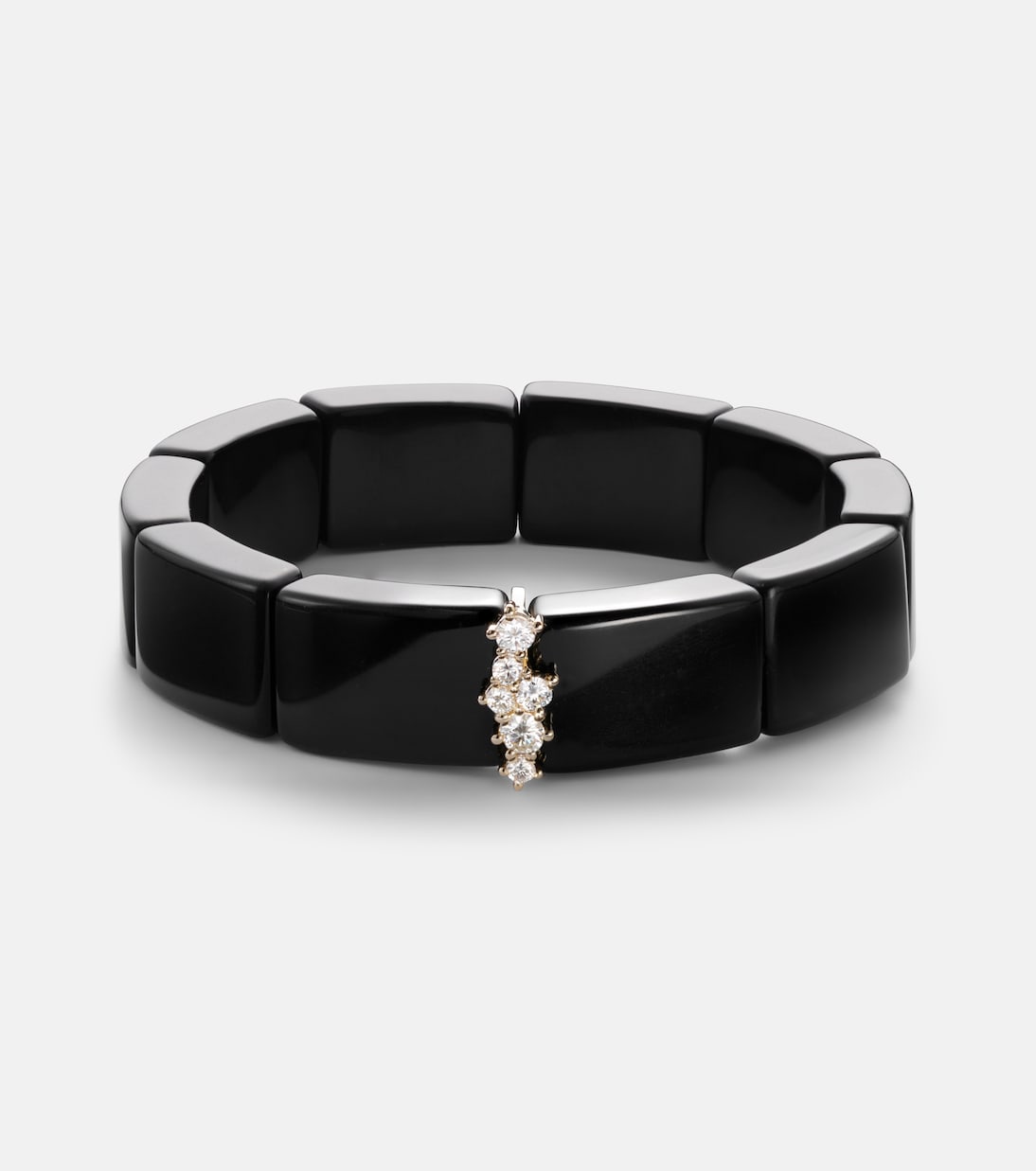 Pulsera de oro de 14 ct con diamantes y ónix | Sydney Evan