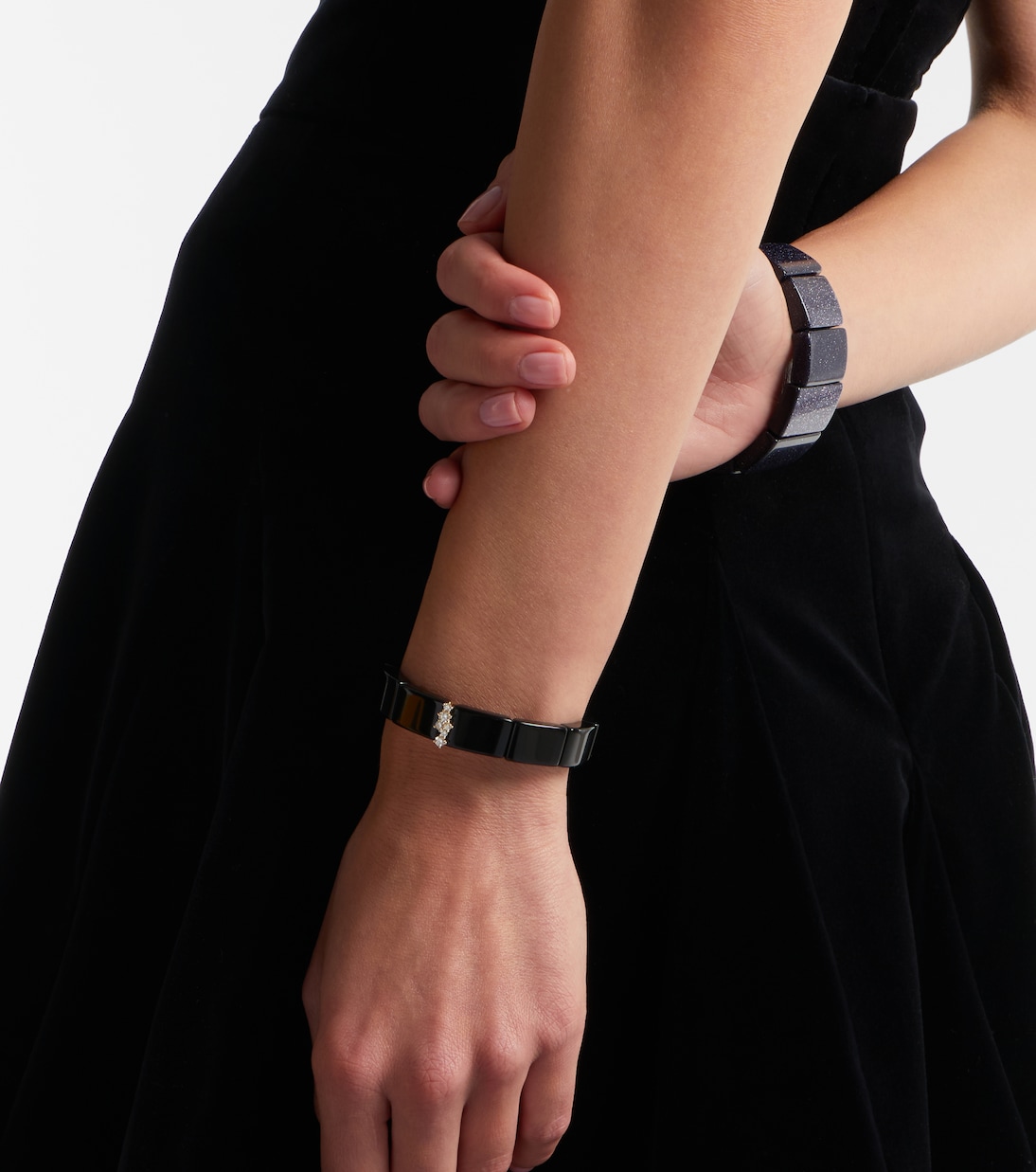 Pulsera de oro de 14 ct con diamantes y ónix | Sydney Evan