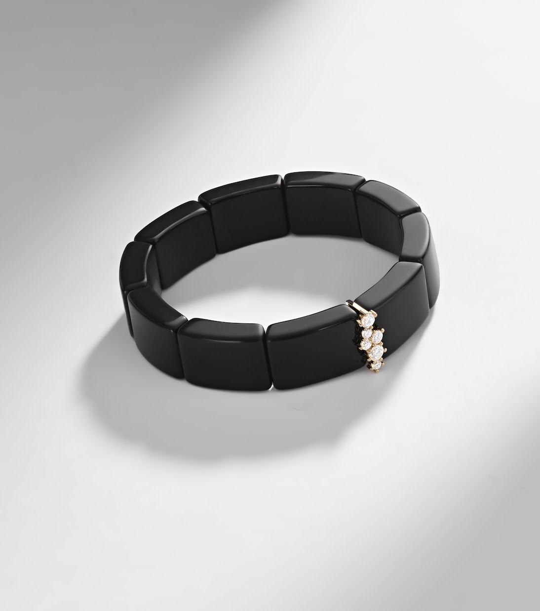 Pulsera de oro de 14 ct con diamantes y ónix | Sydney Evan