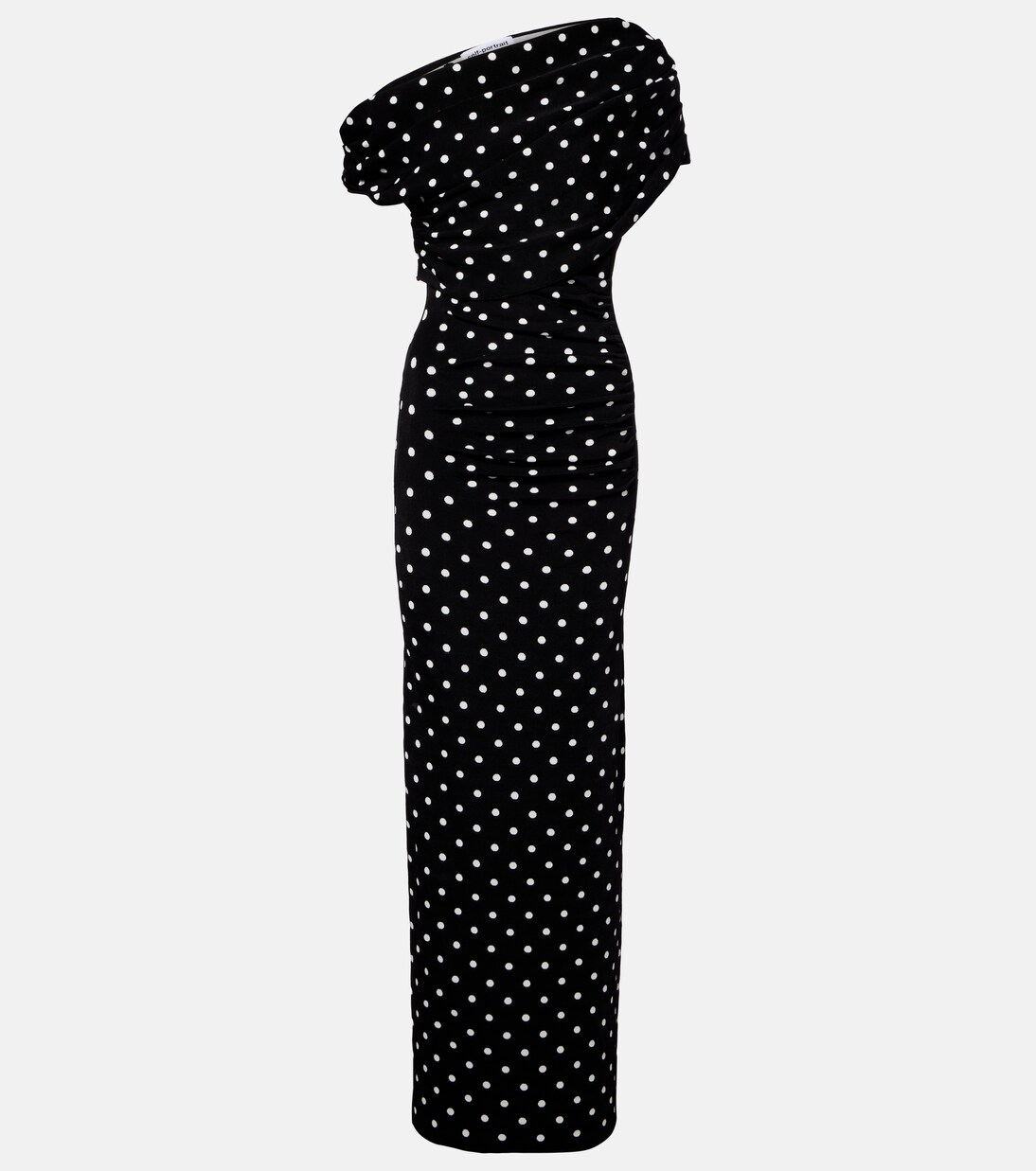 Polka-dot asymmetric maxi dress | Self-Portrait