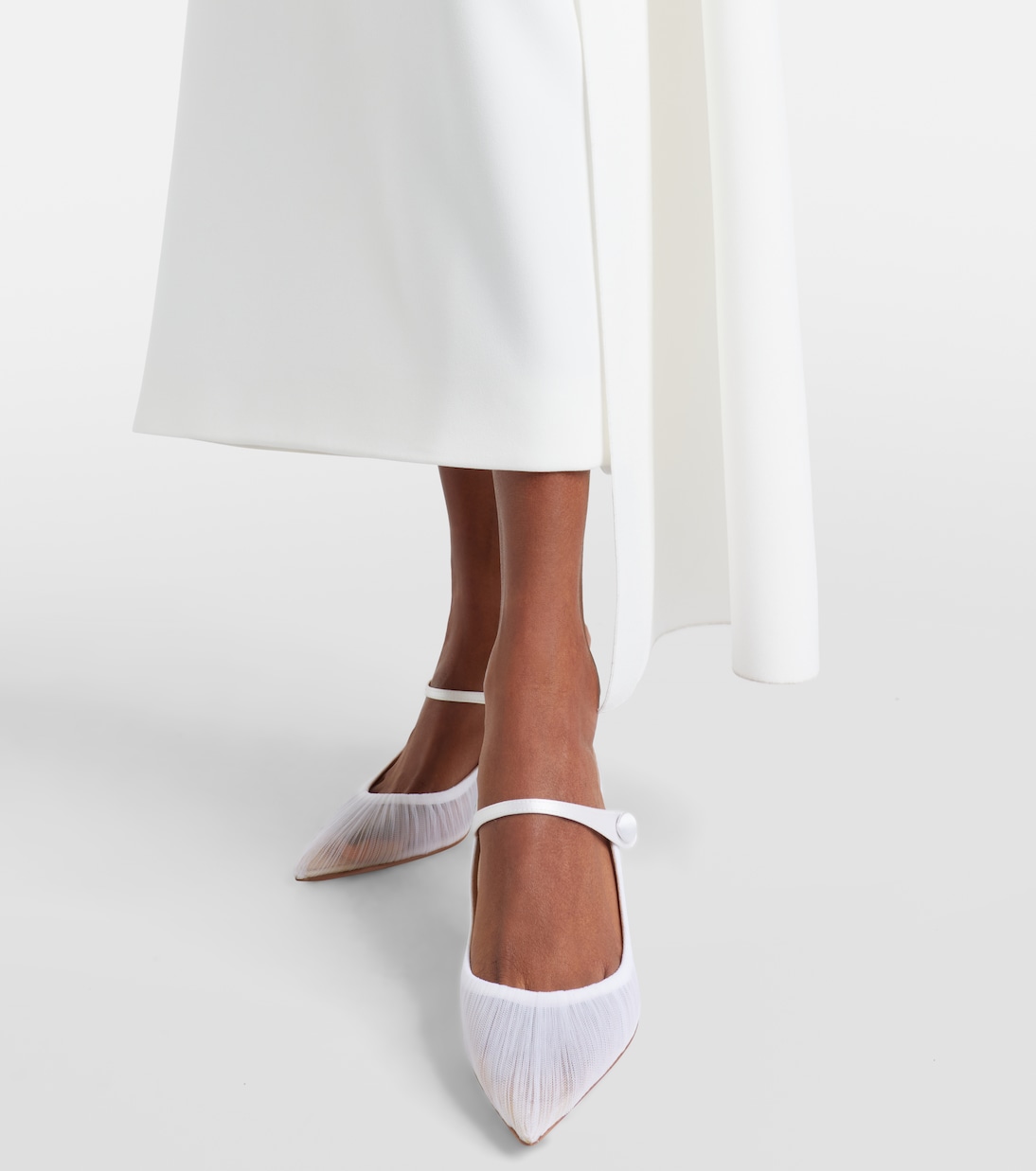 Voile 75 satin-trimmed tulle mules | Aquazzura