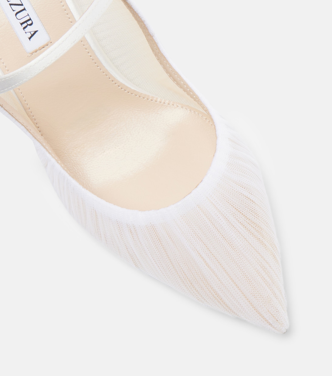 Voile 75 satin-trimmed tulle mules | Aquazzura