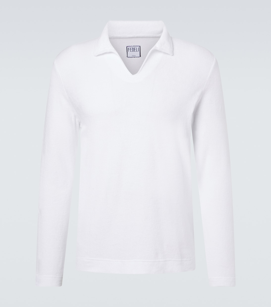 Cotton terry polo shirt | Fedeli