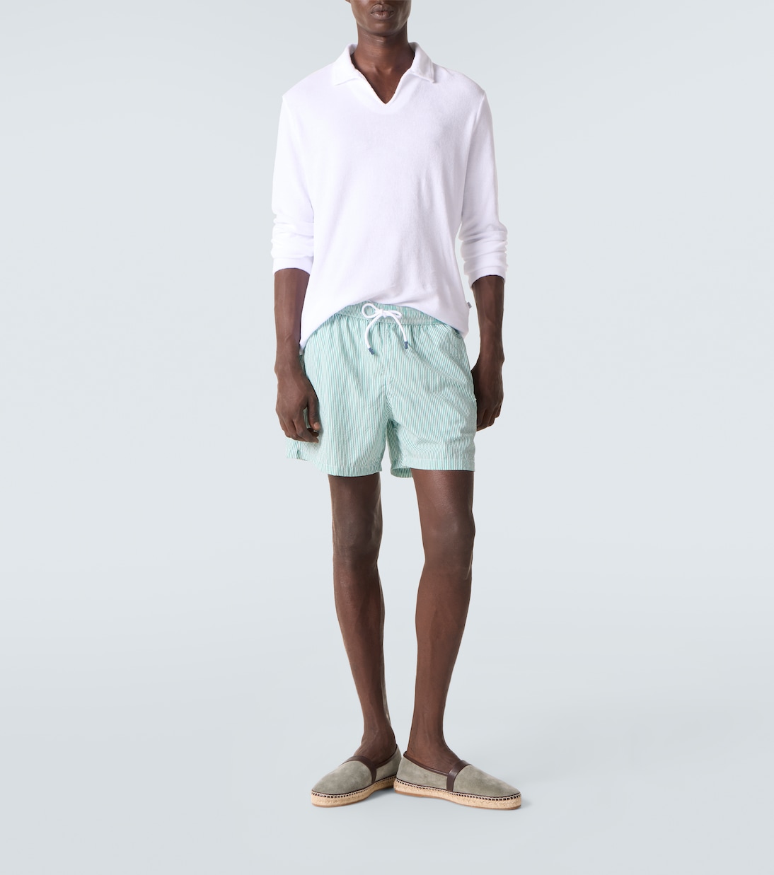 Cotton terry polo shirt | Fedeli