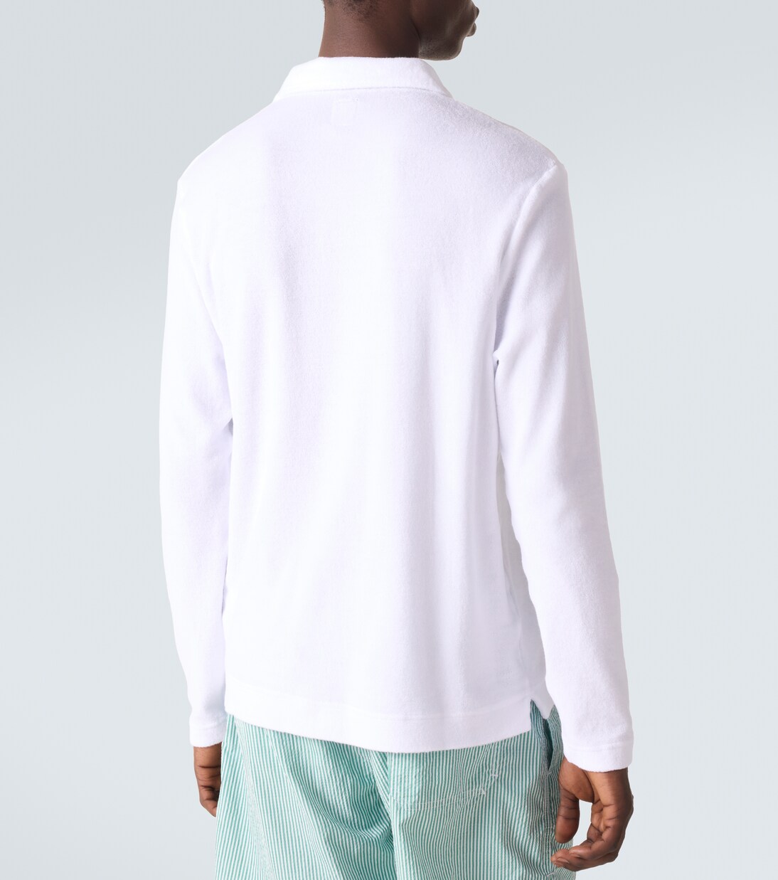 Cotton terry polo shirt | Fedeli