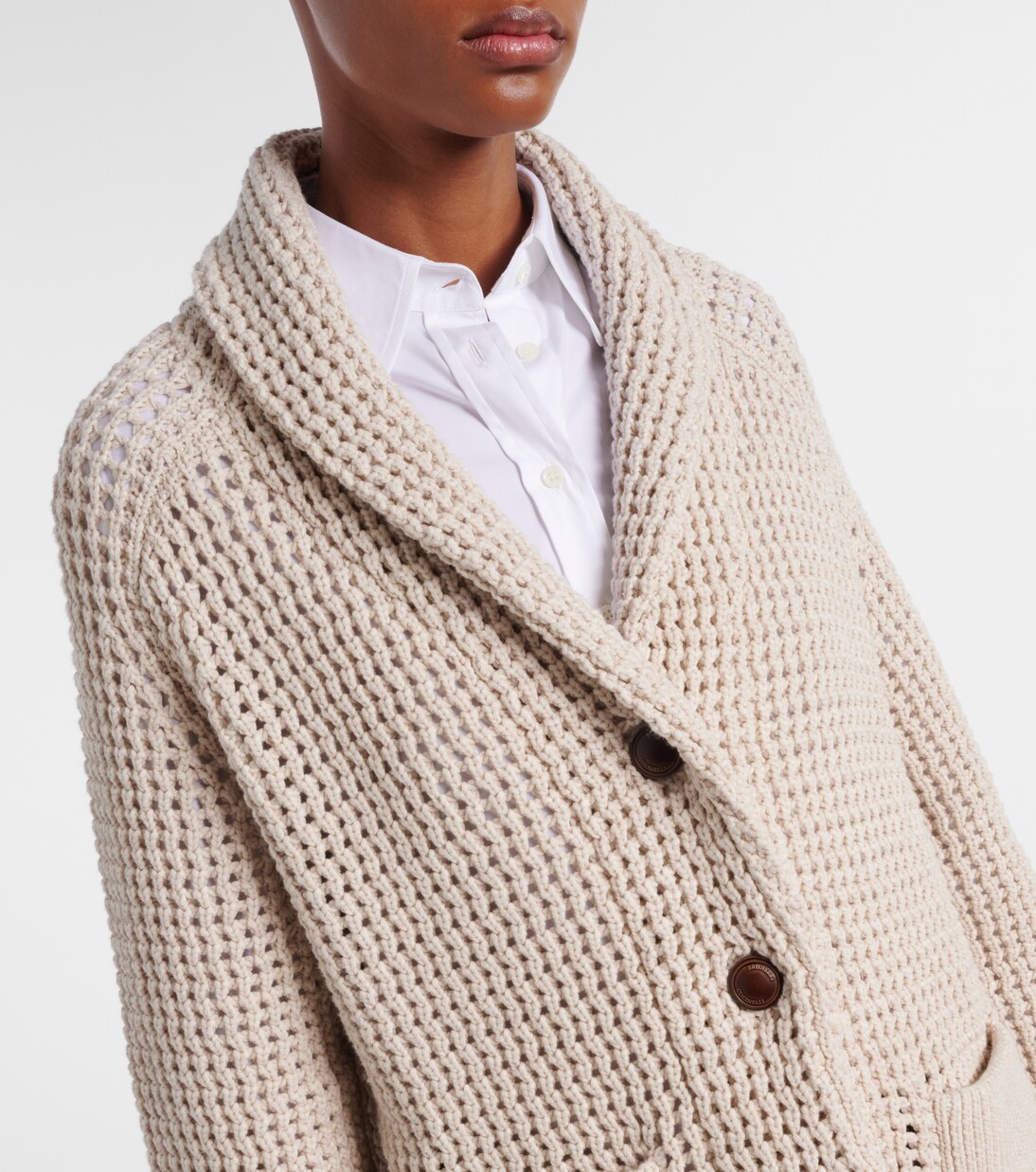 Cardigan aus einem Baumwollgemisch | Brunello Cucinelli