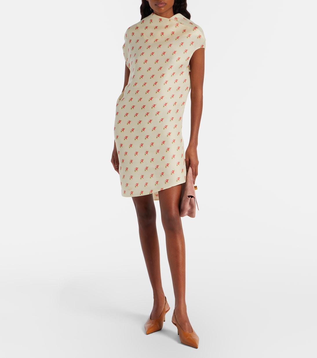 Floral draped silk minidress | Khaite