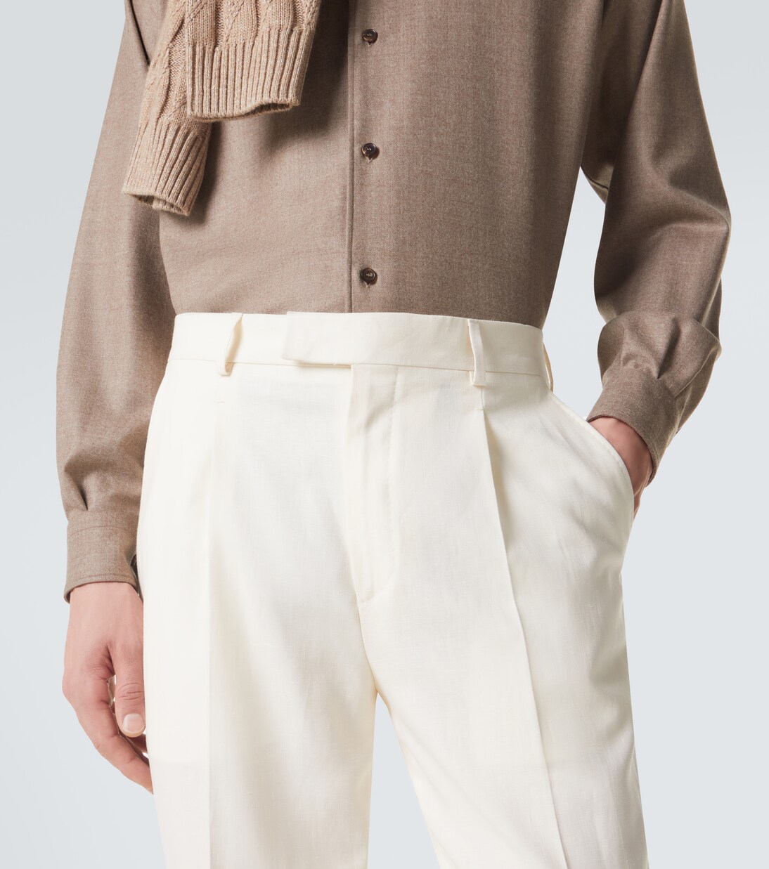 Linen straight pants | Zegna