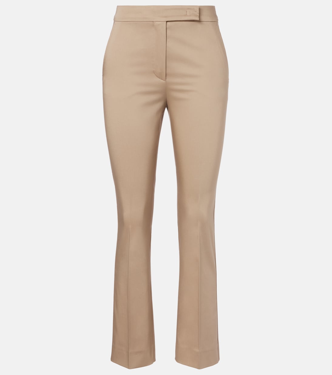 Cotton-blend cropped slim pants | Max Mara