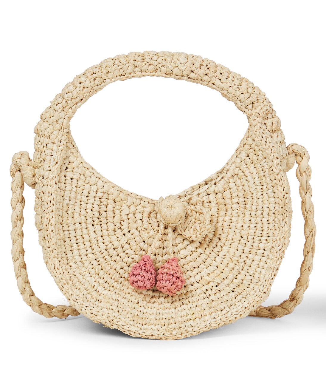 Loulou raffia shoulder bag | Bonpoint